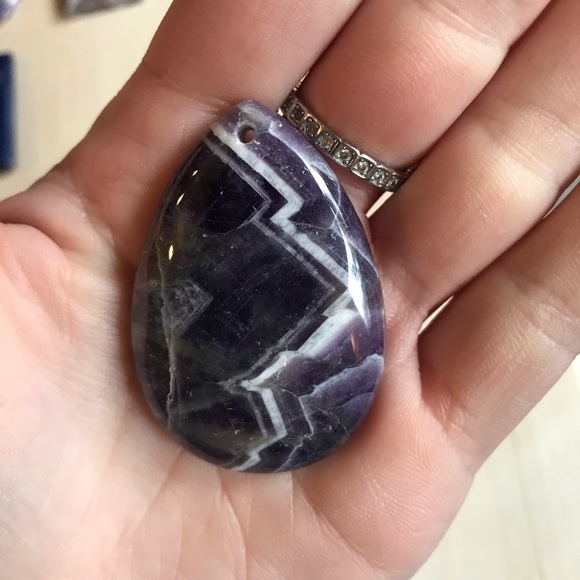 Anethyst Jasper Agate Lapis Gem Pendant Lot - Picture 7 of 12